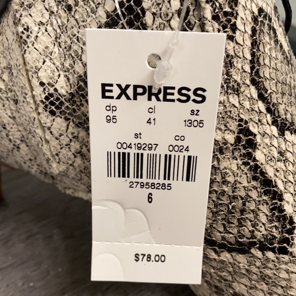 NWT!! Express snakeskin kitten heel booties! - Picture 6 of 6